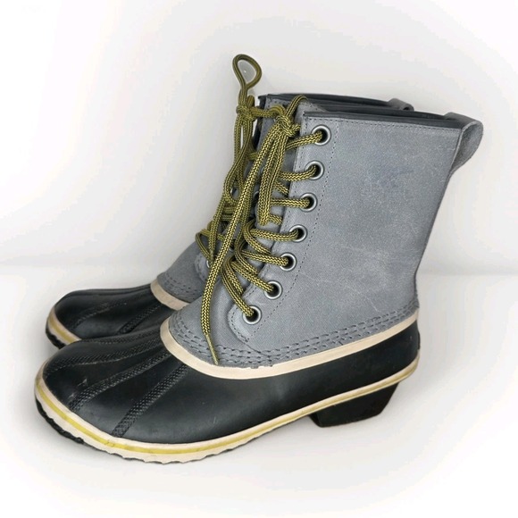 Sorel Shoes - Sorel Women Sz 10 Slimpack 1964 Lace-Up Rain Boots Quarry Antique Moss colorway